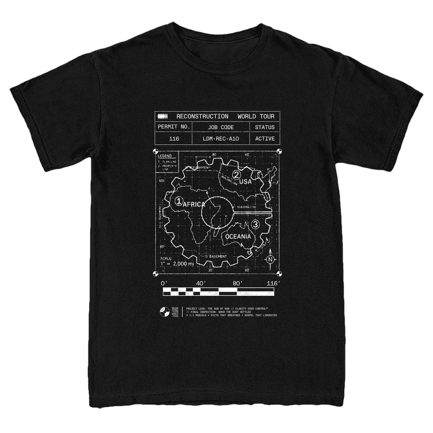 Site Map Tour Tee - Black