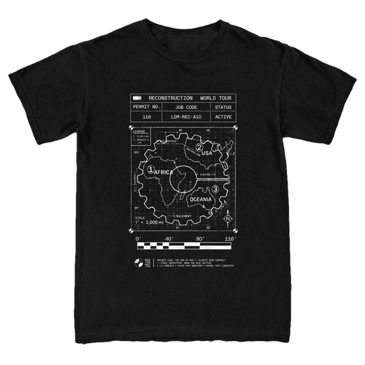 Site Map Tour Tee - Black