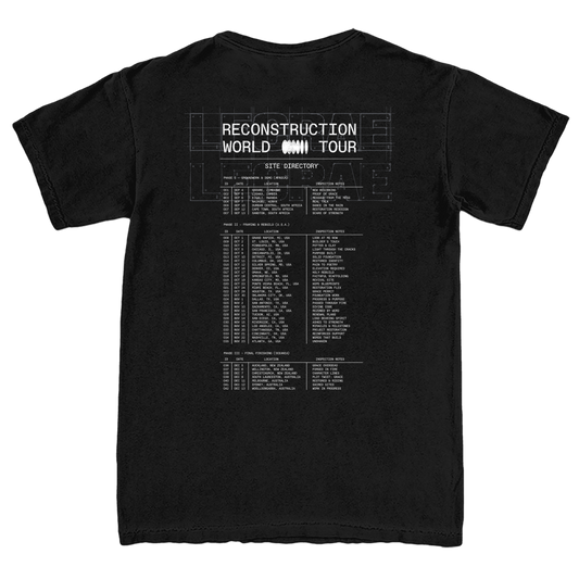 Site Map Tour Tee - Black