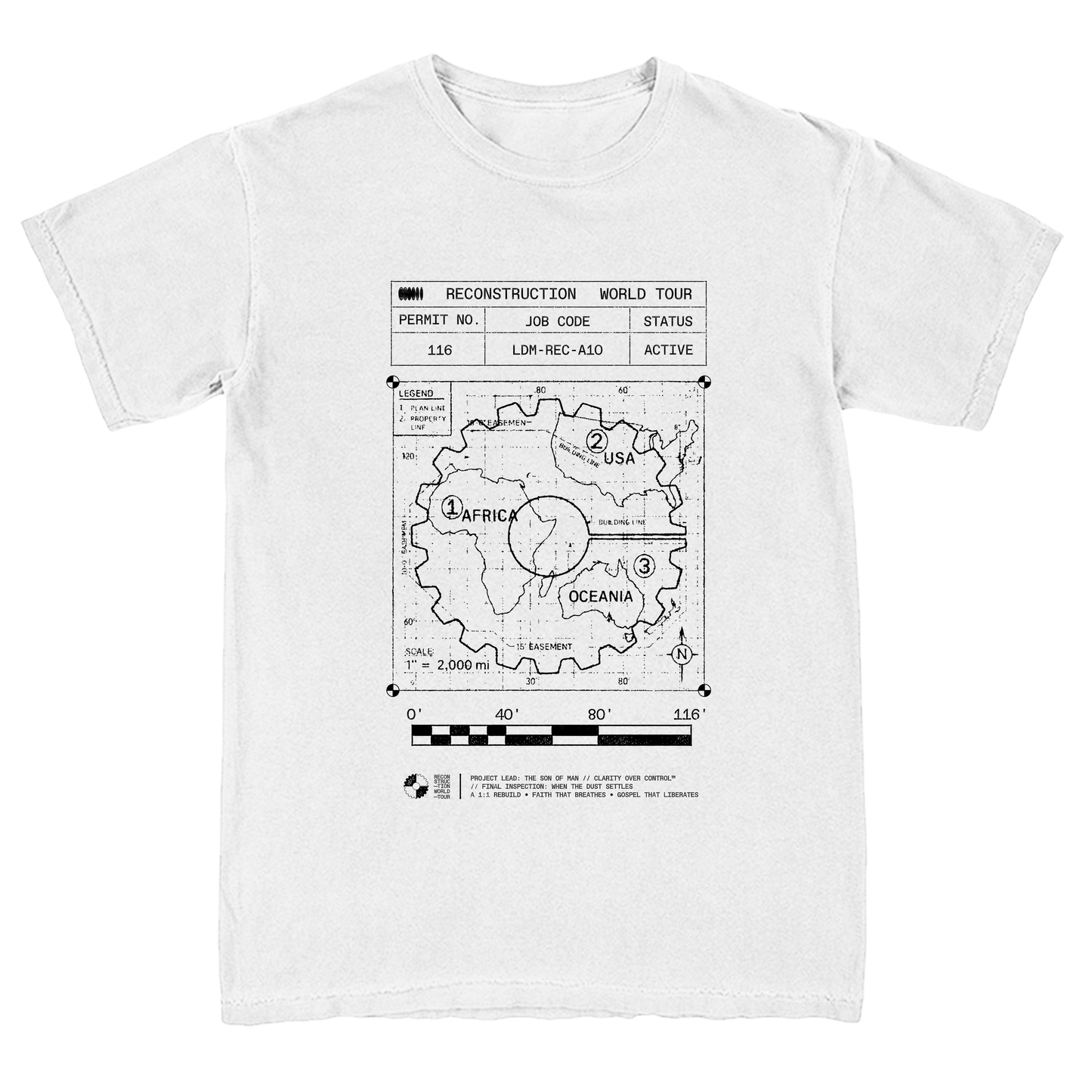 Site Map Tour Tee - White