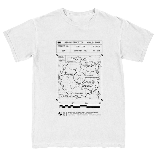Site Map Tour Tee - White