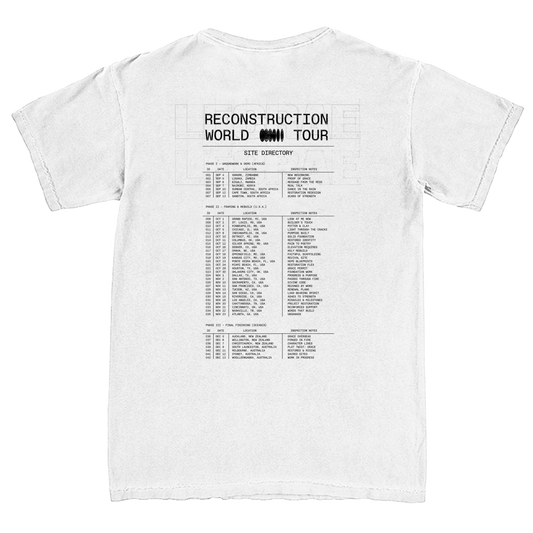 Site Map Tour Tee - White